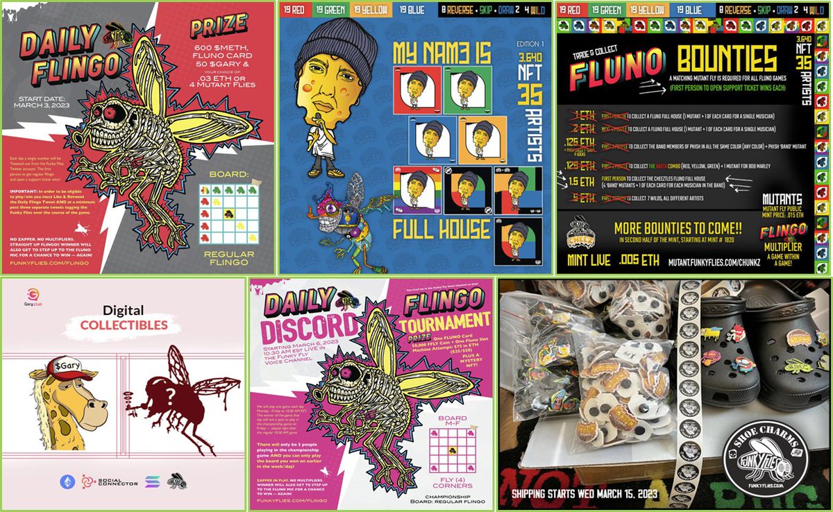 DrMilburn's tweet photo. OG @funky_flies , Mutants, #FLINGO, #FLUNO, Merch, Bounties, Slot Machine, Spaces, Prizes, Community, Very Active Owners, $METH, $GARY, FFLY Coin, Skate Decks..the list goes on & on. Man, I wish these guys would try a little harder..hahah. Best Community Out There! #RideOrFly https://t.co/5VhwO6C3bs