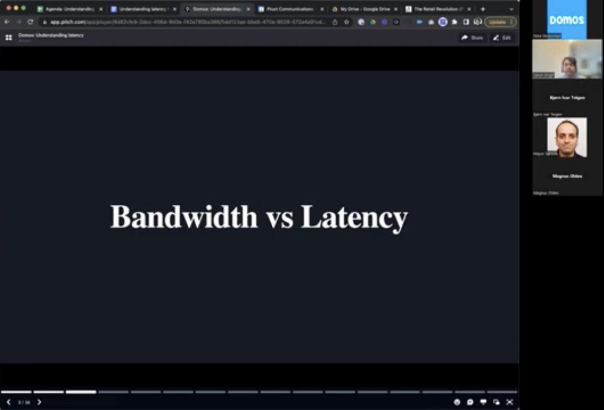 FBorsik's tweet photo. “A Real-Time Video Perspective on Network Quality - @vr000m (@trydaily) at the #UnderstandingLatency webinar series by @domoslabs
Watch: https://t.co/Bnhv5idhHF
#bufferbloat #latency #bandwidth #VideoConferencing #ConfCall https://t.co/7L1IZaPU5f