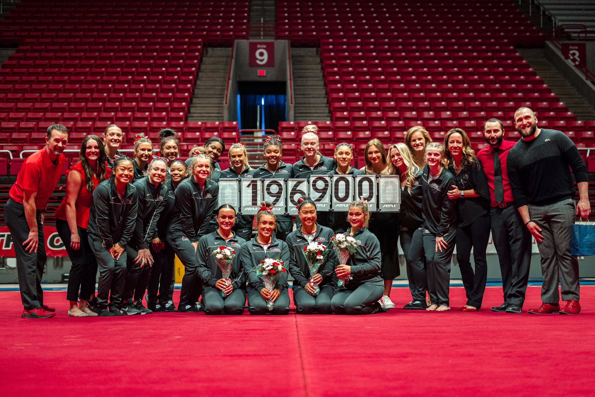 Sending our seniors off right ❤️

Ball State posts a new total meet record of 196.900 in their regular season finale‼️

#WeFly #PTS