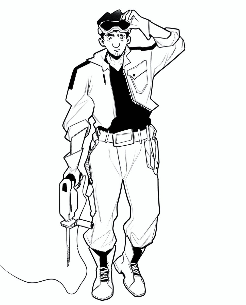 DamaroMatteo's tweet photo. So randomly, without following a particular reference except for the pose.
I wanted something that was as spontaneous as possible.                                            

#drawing#draw#character#wacom#clipstudiopaint#artist#art#illustration#art#digital#comics https://t.co/BEzXhHMD9C