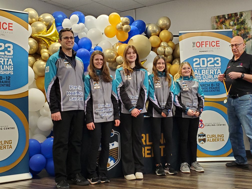 curlingchica's tweet photo. Consolation C event winners at U15 #abcurling provincials at #yqu https://t.co/4Vi5ktVfxI