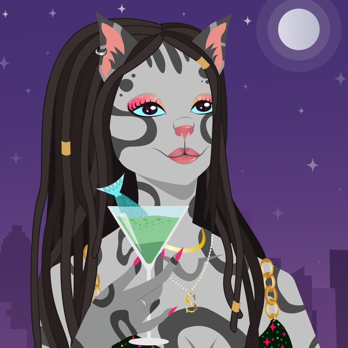If you're a lady in the #GutterCatGang, or anyone really looking for a custom portrait, check out <a href="/FreakyGirlsNFT/">FreakyGirls 👩‍🎤</a> by the lovely <a href="/SazkiabellaOK/">Sazkiabella.eth</a>
💜💜💜
🐈

#NewProfilePic