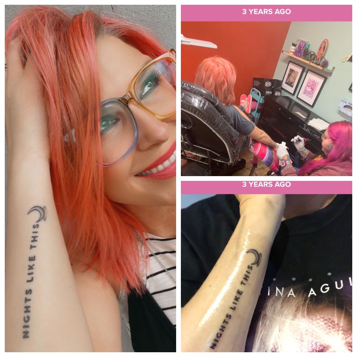 Stunningstarr's tweet photo. 3 years ago today!! Is it time for another Loud Luxury tattoo?! @andrewfedyk @KeepDePace?! Give me a song title or lyric and I’ll do it! 🤩 @LoudLuxury #nightslikethis #loudluxury https://t.co/2FUdr9bpji