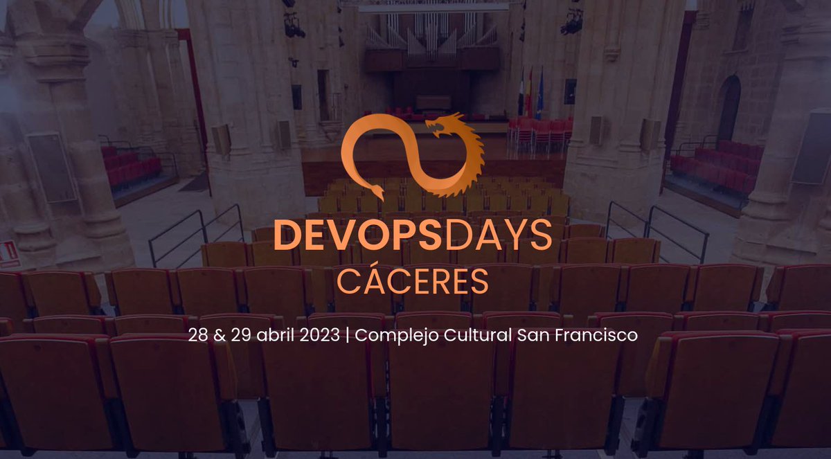 martinrayo's tweet photo. DevOpsDays Cáceres 2023 - 28 y 29 de abril
Estoy convencido de que será un éxito. DevOpsDays es una oportunidad única para compartir ideas, experiencias y emociones con personas que comparten nuestra pasión por #devops 
#devOpsDays #Cáceres @DevOpsDaysCC https://t.co/CzVxBv1mx5