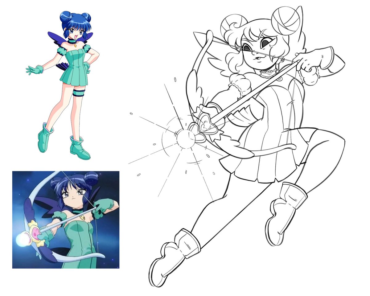 hailjune's tweet photo. Was looking up magical girl references for homework, but ended up doing fan art 🙃 #ArtistOnTwitter https://t.co/DZbJSuAmVM