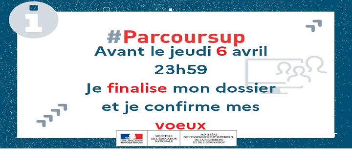 PARCOURSUP : avant le jeudi 6 avril, je finalise mon dossier et je confirme mes voeux ciohyeres.com/index.php/2023…