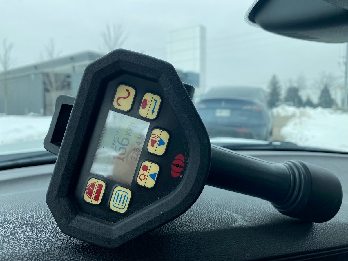 PeelPolice's tweet photo. 166 Km/h in a posted 60 Km/h zone in #Brampton.
ABSOLUTELY UNACCEPTABLE !!
- 30-DAY LICENCE SUSPENSION
- 15-DAY VEHICLE IMPOUNDMENT
- STUNT DRIVING CHARGE
#driveslow #roadsafety #radar https://t.co/IHTn4dSCRB