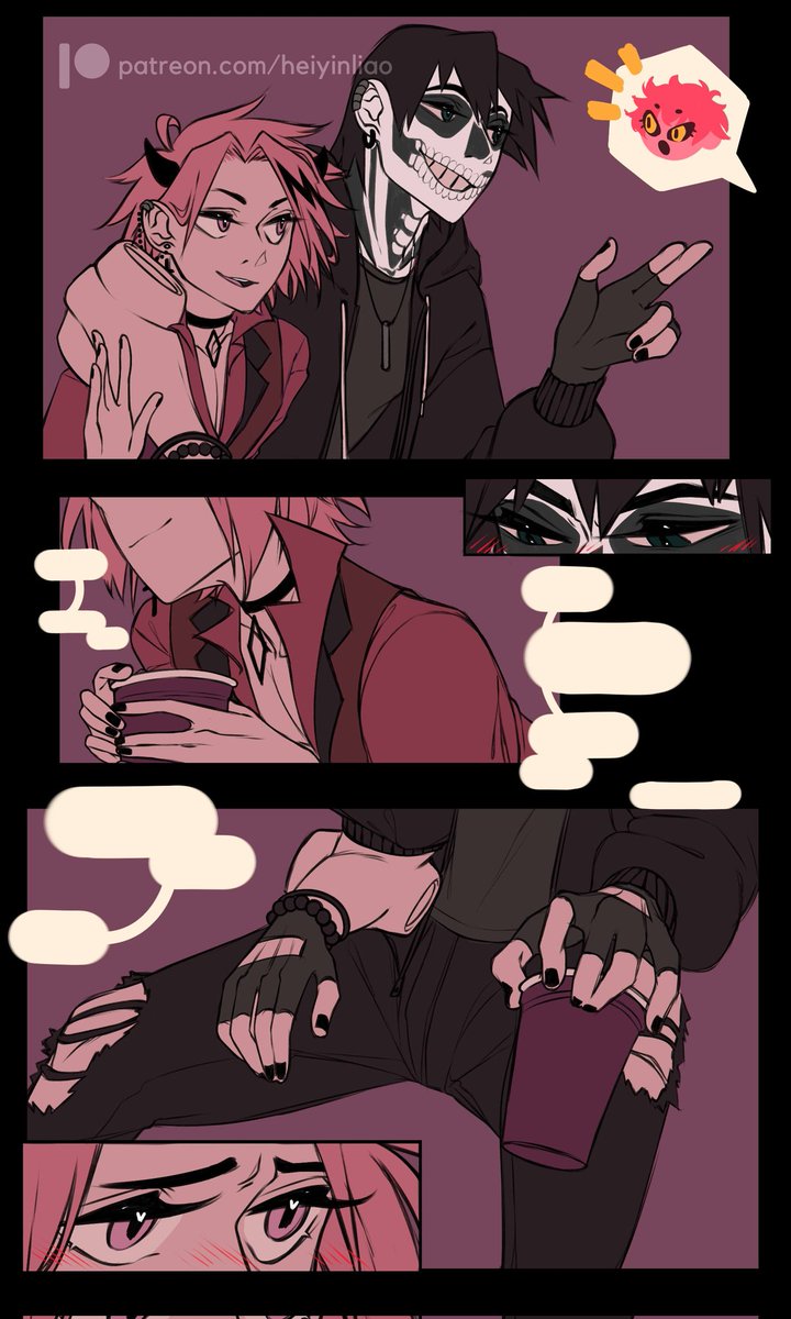heiyinliao's tweet photo. Glances - a comic i did for halloween!! https://t.co/j5vjlttL3Z