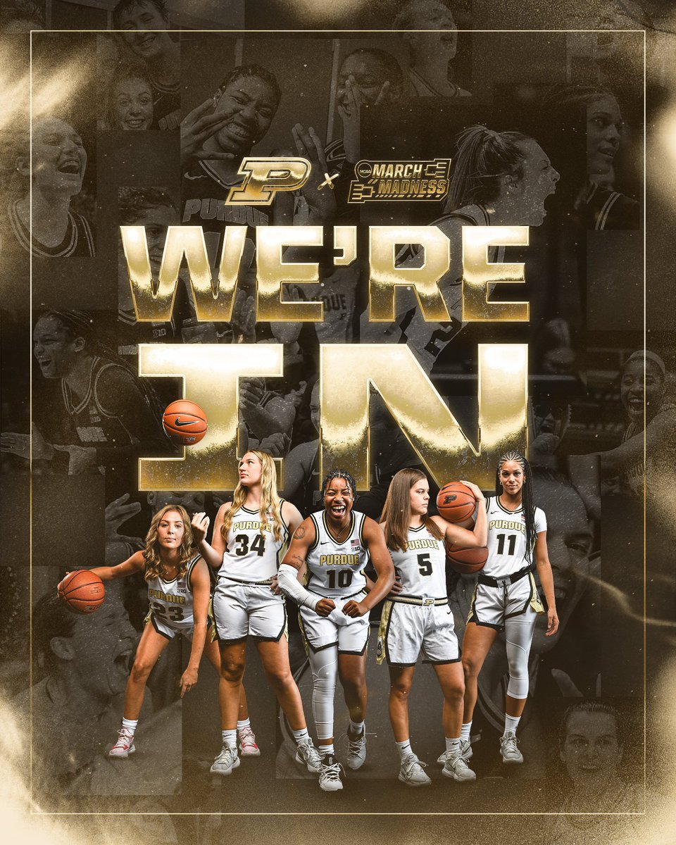 PurdueWBB's tweet photo. 🗣️ LET'S GO DANCING

Heading back to @MarchMadnessWBB for the 27th time! https://t.co/GDfbTRjXjx