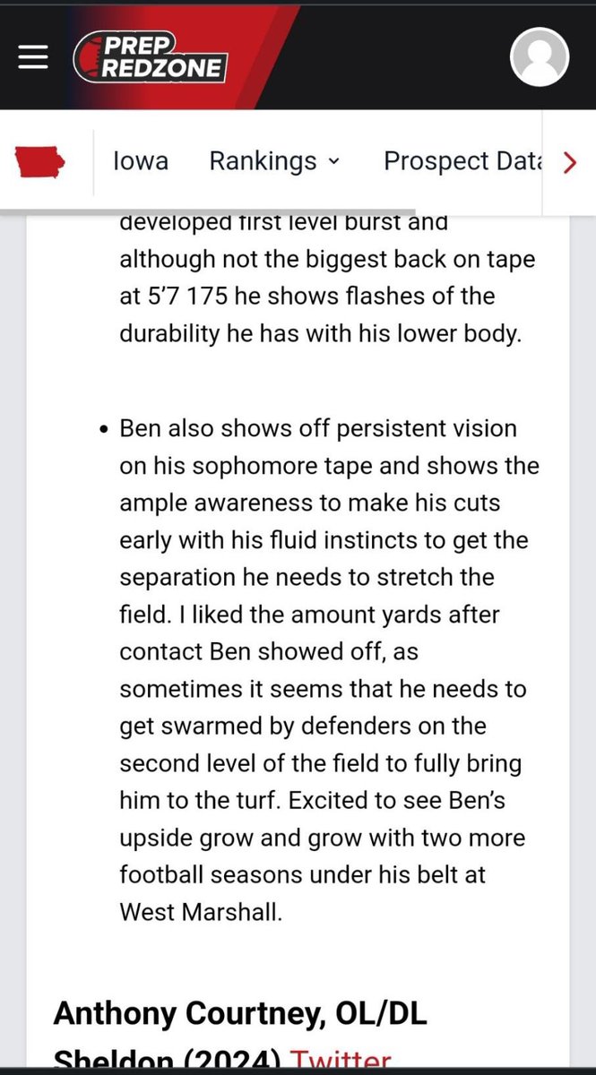 BenG2025's tweet photo. Thanks for the write up!
@NWahlScouting @PrepRedzoneIA https://t.co/sm71uwO79m