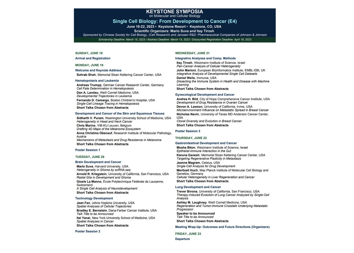 Keystone Symposia on Molecular and Cellular Biology - Join Alfredo