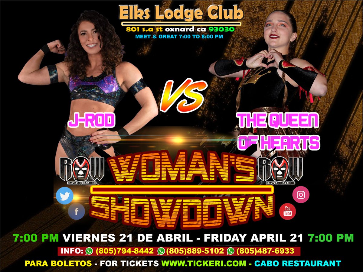 RMW Lucha Libre (@librermw) on Twitter photo Match announced   single match..j-rod vs the queen of hearts  tickets are available now tickeri.com/events/640c000….   #Rikishi. #njpwworld #WWENXT    #ImpactWrestling Match announced   single match..j-rod vs the queen of hearts  tickets are available now tickeri.com/events/640c000….   #Rikishi. #njpwworld #WWENXT    #ImpactWrestling