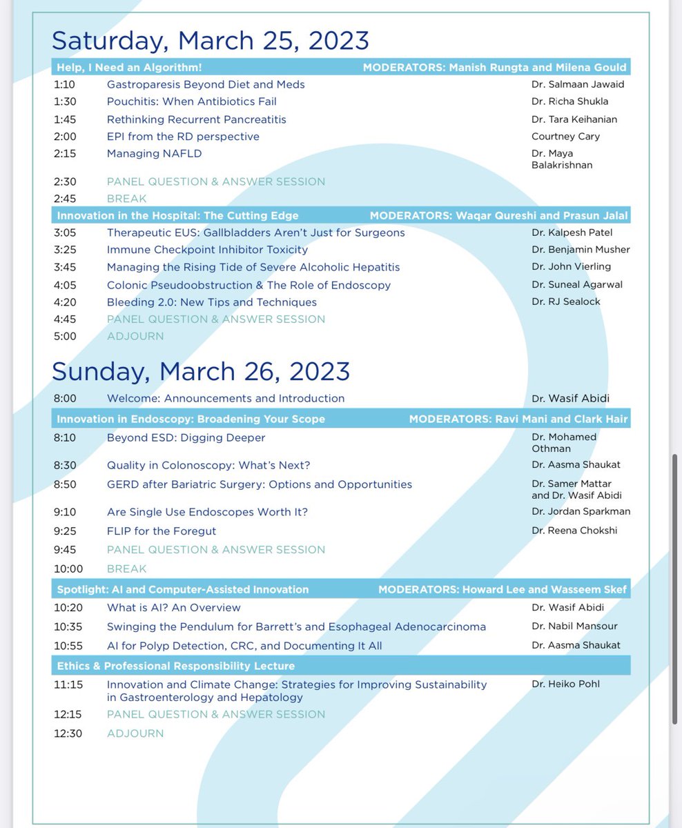 TaraKeihanian MD. MPH. (@keihaniantara) on Twitter photo Only 13 days till our awesome 22nd Annual GI and Liver Course: Innovations in Clinical Care🔥
Amazing topics to discuss, I heard “rethinking recurrent pancreatitis” will be the highlight of this course😉🔥
Link: cpd.education.bcm.edu/content/gi-liv…
<a href="/bcm_gihep/">BCM Gastroenterology</a> Only 13 days till our awesome 22nd Annual GI and Liver Course: Innovations in Clinical Care🔥
Amazing topics to discuss, I heard “rethinking recurrent pancreatitis” will be the highlight of this course😉🔥
Link: cpd.education.bcm.edu/content/gi-liv…
<a href="/bcm_gihep/">BCM Gastroenterology</a>
