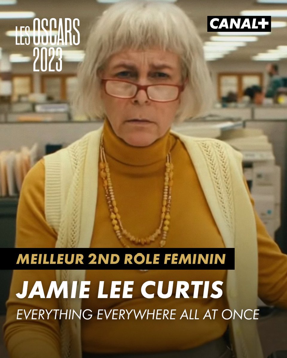 Jamie Lee Curtis, lauréate de la meilleure actrice dans un second rôle aux #Oscars pour Everything Everywhere All At Once