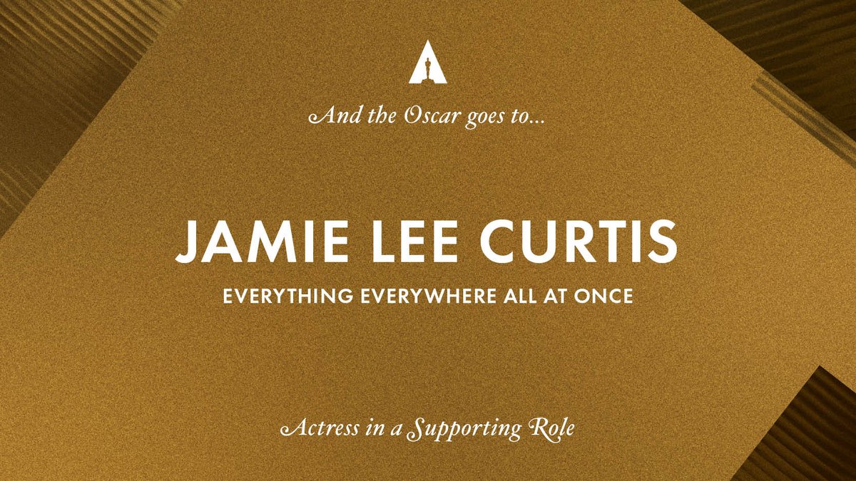 You never forget your first. Congratulations to @jamieleecurtis for winning the Oscar for Best Supporting Actress! #Oscars95
