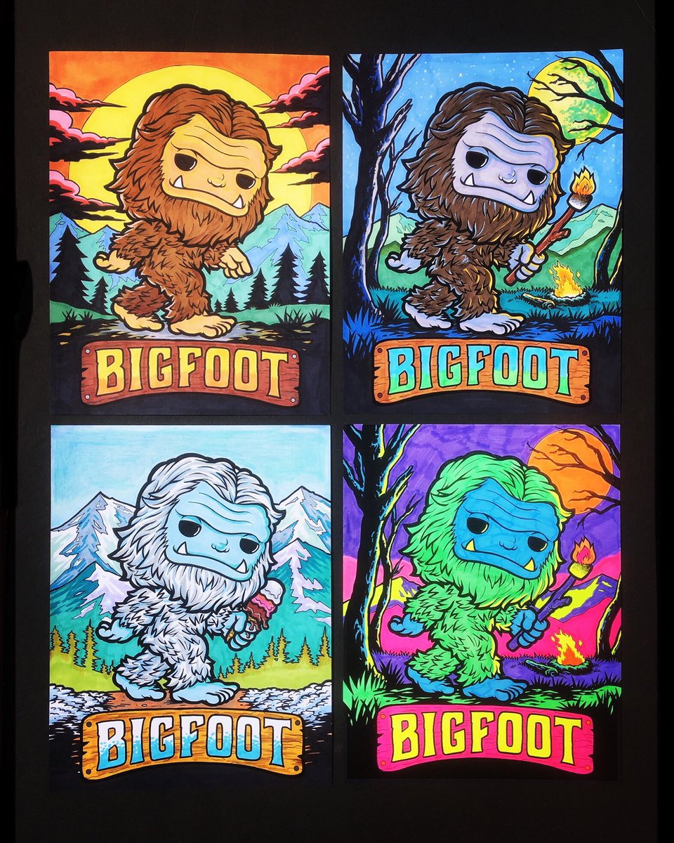 zeolee3's tweet photo. Bigfoot Variants 🦶🏻🦶🏻
These will available for sales soon 🦧

#funkoart 
#funko #bigfoot #bigfootfunko  #funkomyths #bigfootlogo #funkopopblacklight #blacklightbigfootfunkopop https://t.co/PtnNNhZyzJ