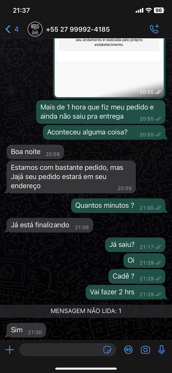 elmiinha's tweet photo. GENTE 2 HORAS PRA ENTREGAR UM LANCHE , ainda não chegou https://t.co/5srlFOdXbI