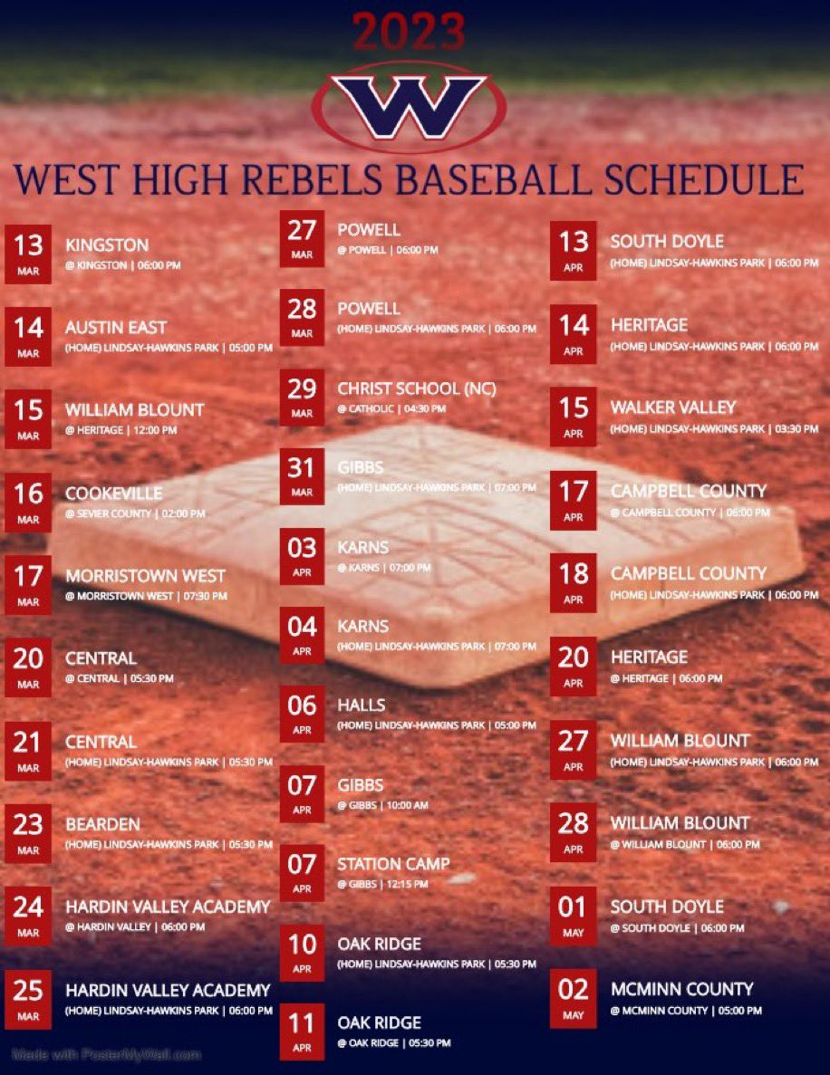 West High School Rebels Baseball tweet media