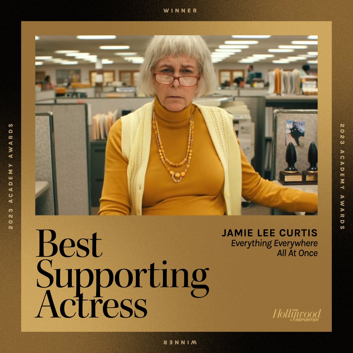 Jamie Lee Curtis wins best supporting actress at the Oscars for her
