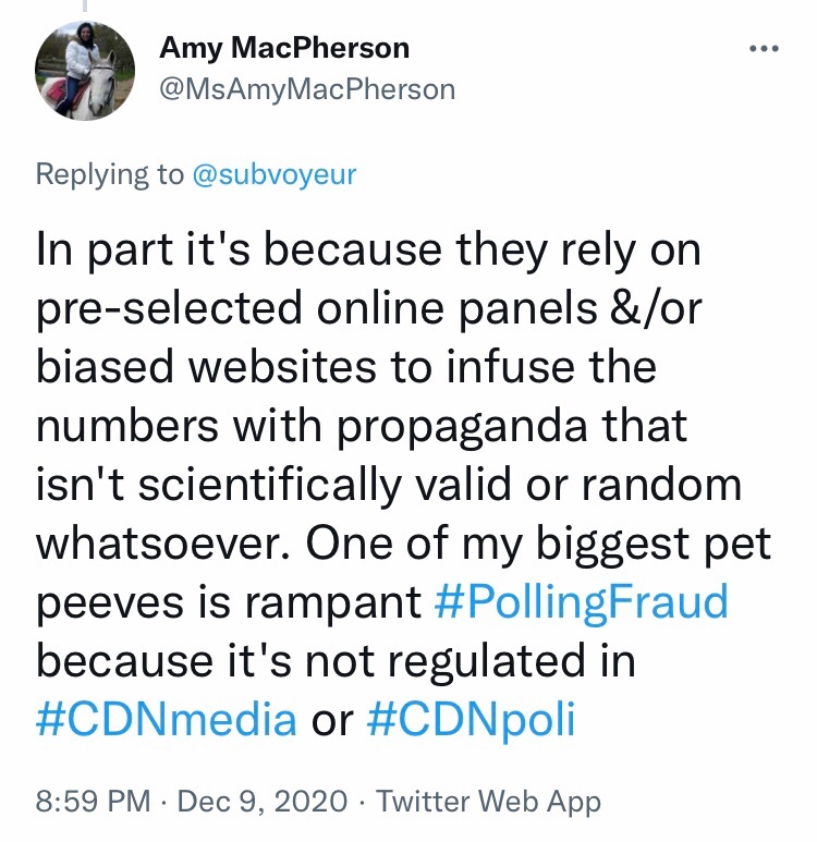 househounds's tweet image. Abacus is often online polling, which is non-random sampling and not scientific = bogus results. #cdnpoli #PollingFraud