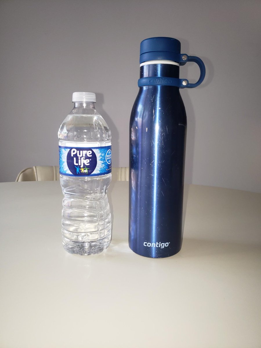 I have been using the bottle on the right since 2015. That is about 2800 days. If I had used 2 bottles a day like the one on the left, I'd have consumed 5,600 singleuse bottles. Do the math.We are buying billions of single-use bottles. It has to stop. Please buy a reusable bottle