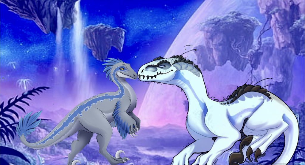 FireShinyFennec's tweet photo. @YmirSn and @Blue_JWD Final Form!! ๐๐ค #scifi #rippertheindoraptor #bluetheraptor https://t.co/jbBZLiTsAC