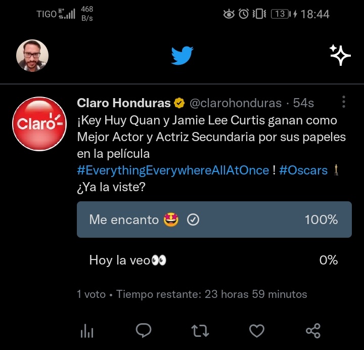 HectorGutiMej's tweet photo. @clarohonduras Fui el primero en votar, merezco un premio 😅😅 https://t.co/YloJJsS1YO