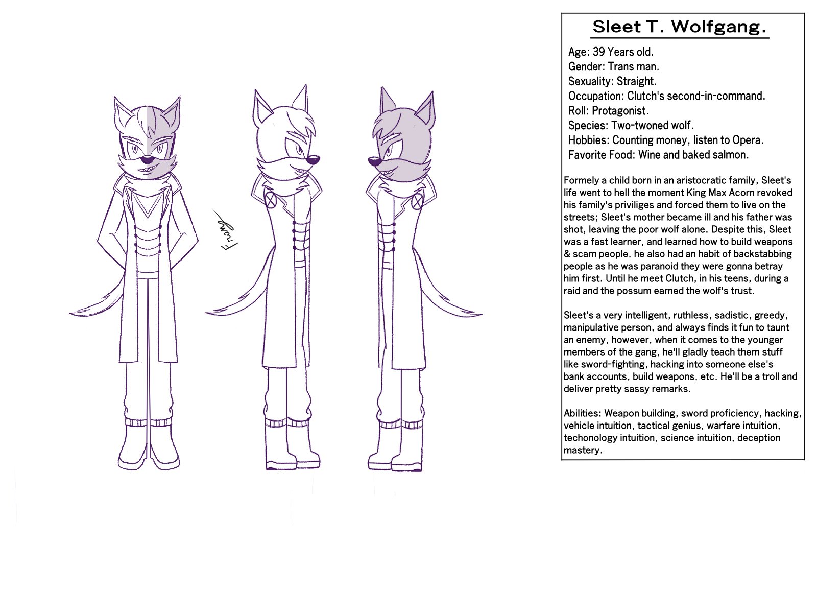 DomieNeek - Sly 5_Sly Cooper_Character_Sheet