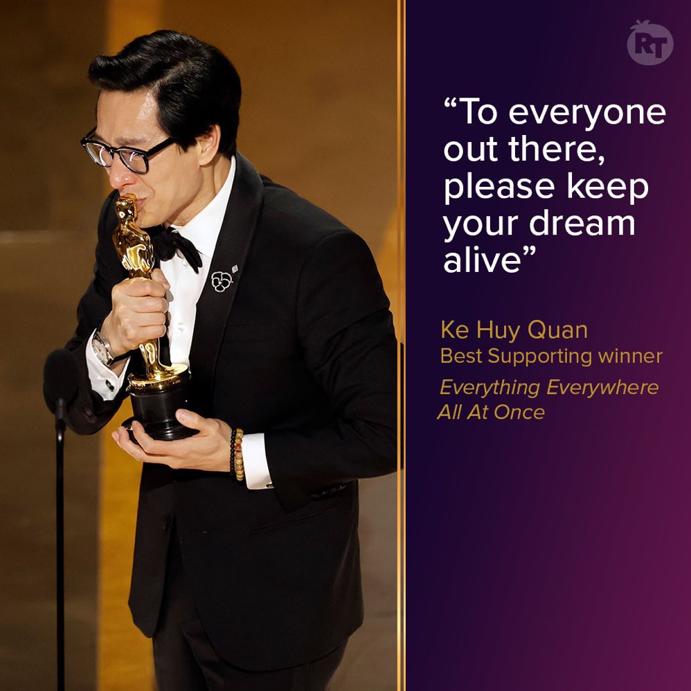 This is the most important thing to remember… #NeverStopDreaming #Oscar #KeHuyQuan