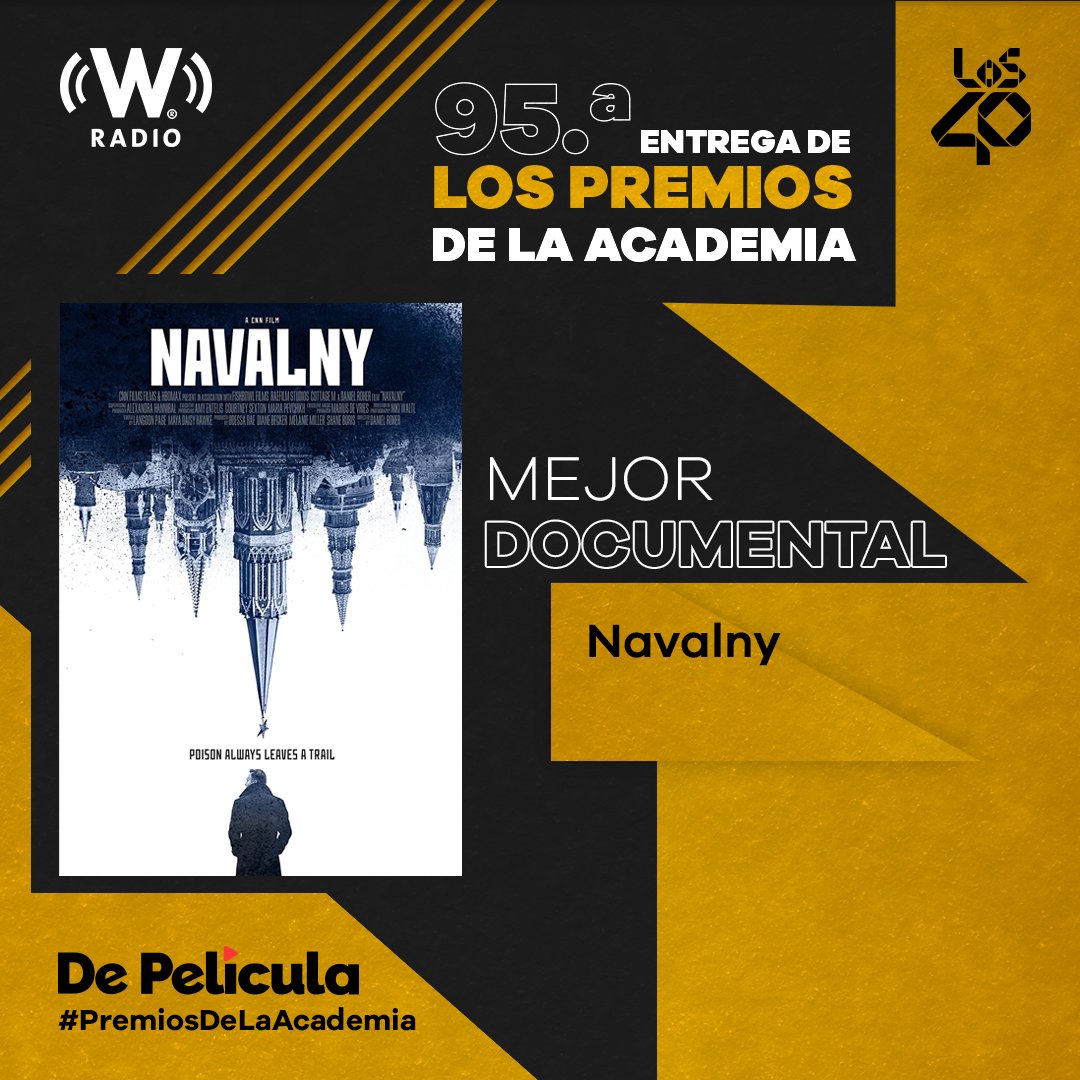 WRADIOMexico's tweet photo. #Oscars | #Navalny gana la categoría a Mejor Documental #AcademyAwards

🟠 https://t.co/ibKwjpgqAh https://t.co/YfNxOhek67