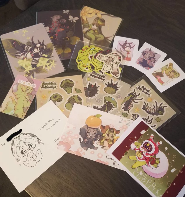I have received the caterpillar merch OC belongs to  , thank you again !! I love it !!!  