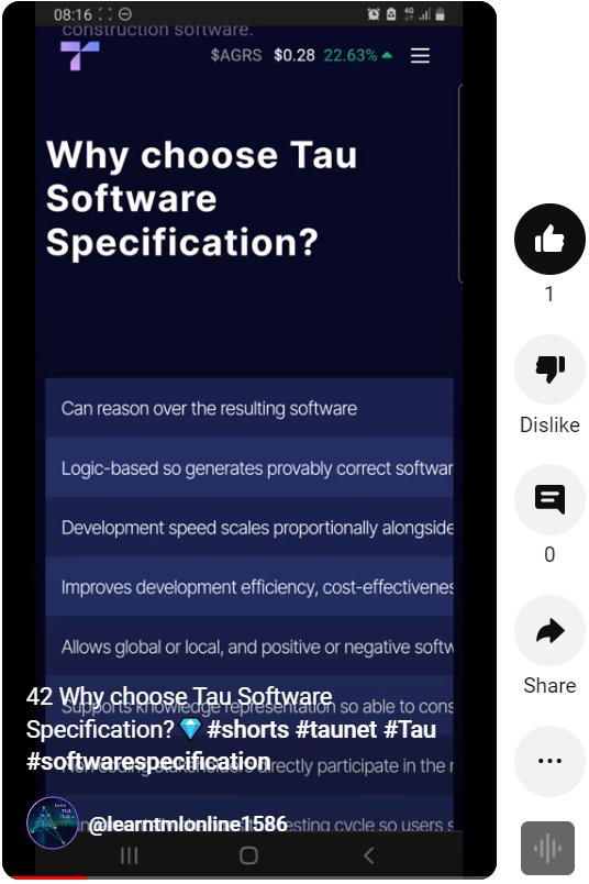 AndrewOnizuka's tweet image. "Streamline software development with Tau - the logic-based specification language that generates provably correct code and improves development efficiency." #TauProgramming #EfficientCoding #CollaborativeSoftwareDevelopment #TauNet $AGRS @elonmusk @TauChainOrg