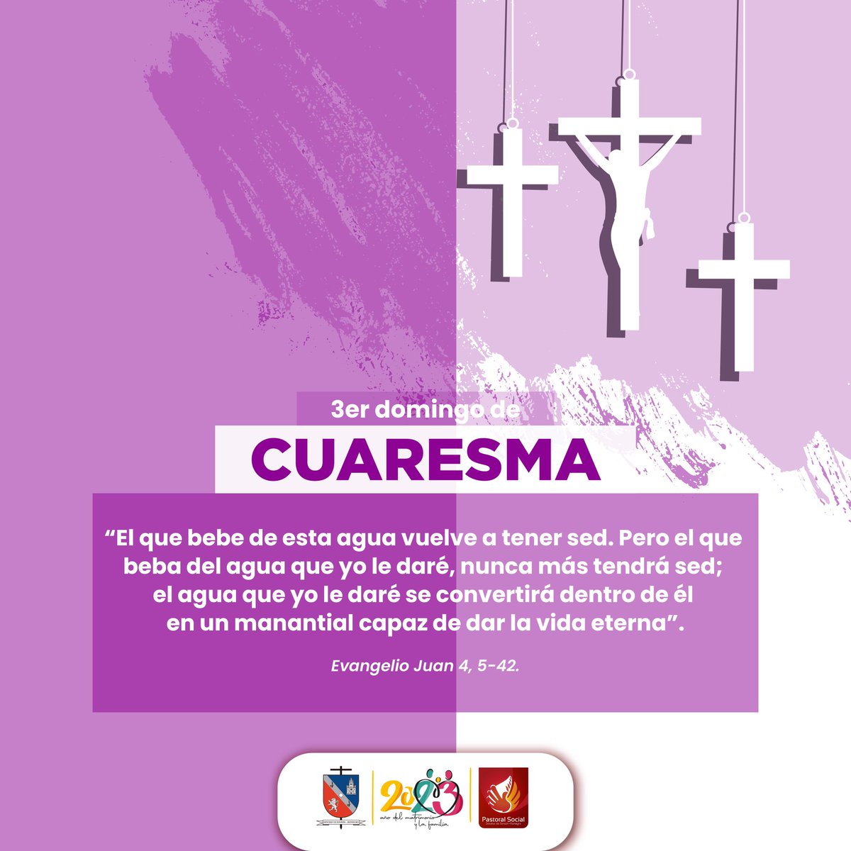 pasocialdsr's tweet photo. Evangelio de hoy, Domingo 12 de marzo 🙏🏼 

Hoy en el evangelio, Jesús nos pide que le demos nuestra fe a cambio, Él nos regala una fuente interna para nuestra sed de felicidad, paz y vida eterna. 📖

¿Estás preparado para darle de tu FE? 

#somospastoralsocial #cuaresma2023 https://t.co/Yl9aPio2eh