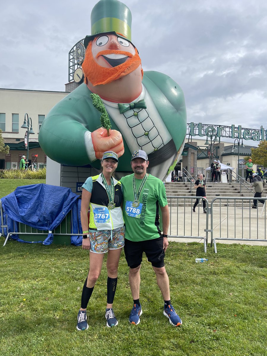 TravisLakey's tweet photo. Great day for the Shamrockin 1/2 marathon. The rain held off for the entire race. #running https://t.co/3ciU2ioLhr