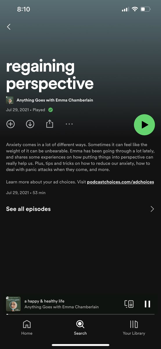 my favorite episode to listen to when i need to ground myself. it helps every time