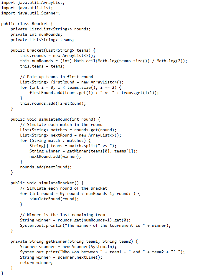 DevTopicTweets's tweet image. Make a bracket for #MarchMadness
in #Java