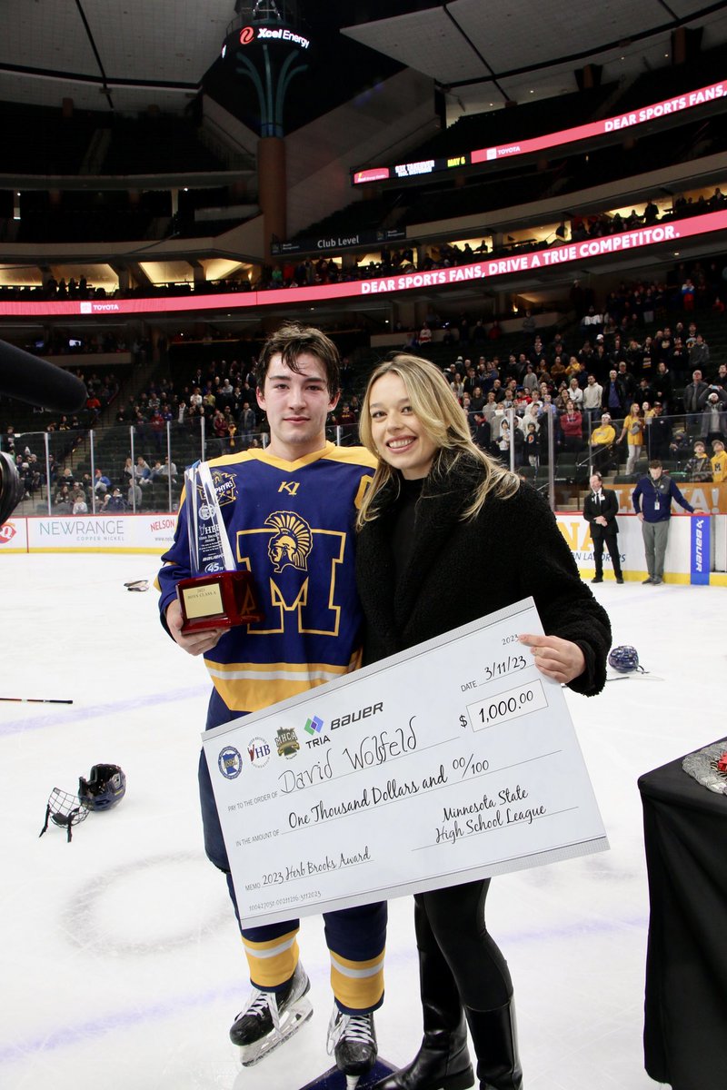 Meet our 2023 Boys Class A Herb Brooks Award Winner from Mahtomedi HS - David Wolsfeld! Congratulations! <a href="/ZephyrsBoysPuck/">Mahtomedi Zephyrs Hockey</a> <a href="/DavidWolsfeld/">David Wolsfeld</a>