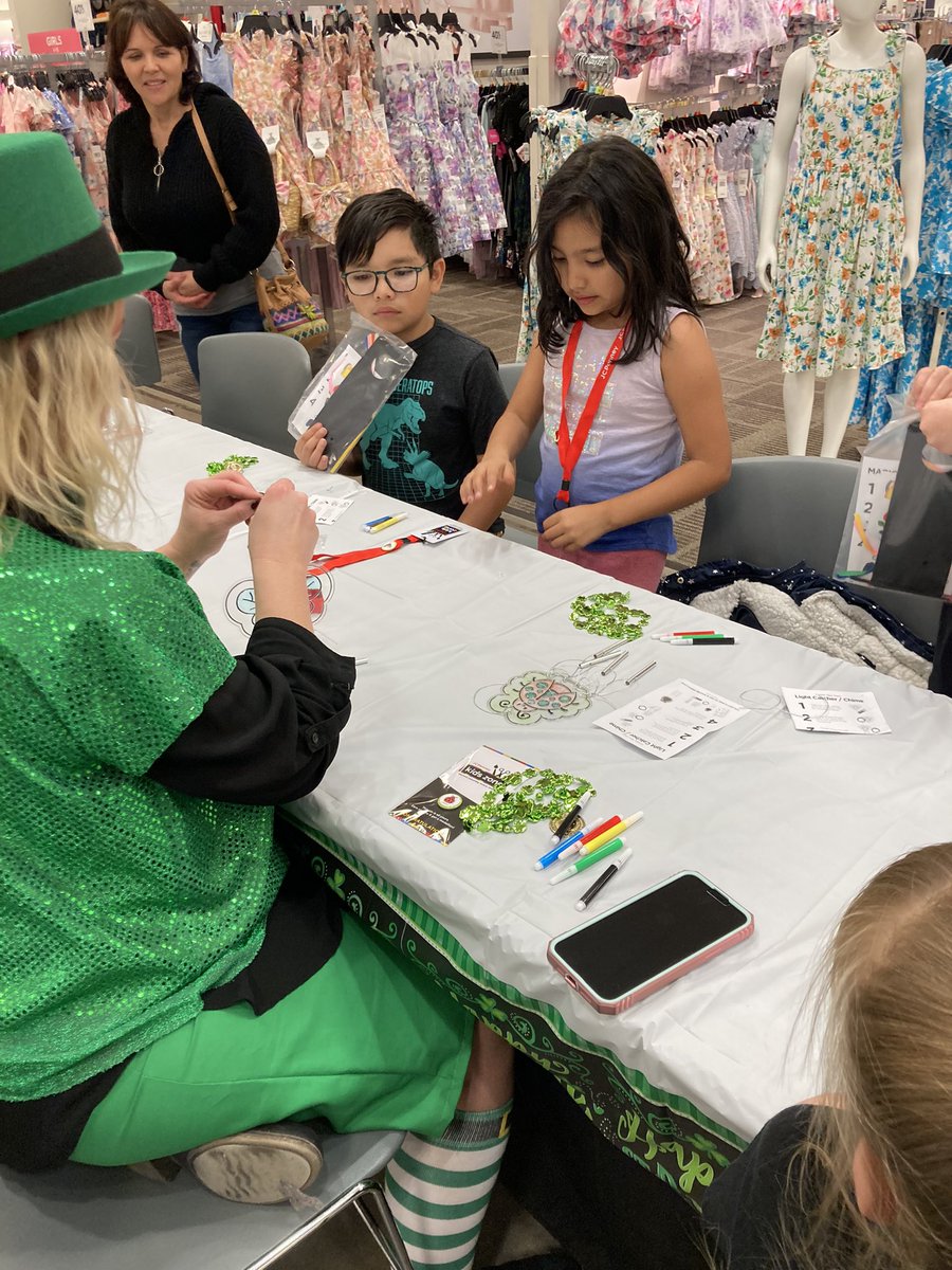 Kid’s Zone at Owasso JCPenney is becoming more and more colorful! My props are made out of recycled materials mostly and kids love them!