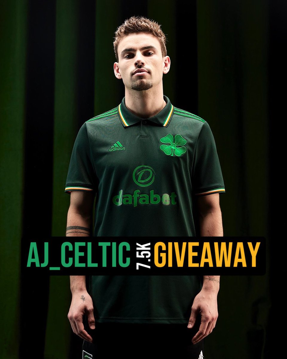 AJ_CELTIC's tweet photo. 🇮🇪 𝟟.𝟝𝕜 𝔾𝕚𝕧𝕖𝕒𝕨𝕒𝕪 🇮🇪

To show appreciation for the 7.5k legends that follow the page we’re giving away the latest Celtic top for free!💚

All you have to do is:

1) RT this tweet 🔁
2) Follow us 🤝
3) Tag a friend 👬🏻

ádh mór 🤞🏻🍀 https://t.co/ivOFtKwK6a