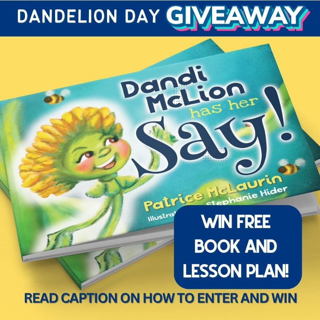 mclaurinwrites's tweet photo. It's a #bookgiveaway! Win a free copy of Dandi McLion Has Her Say and the lesson plan companion bundle, just in time to celebrate #DandelionDay on April 5th! 
To enter all you have to do is like follow and retweet! Winner will be announced March 27th! Good luck!
#teachertwitter https://t.co/7r7xuC5rkj