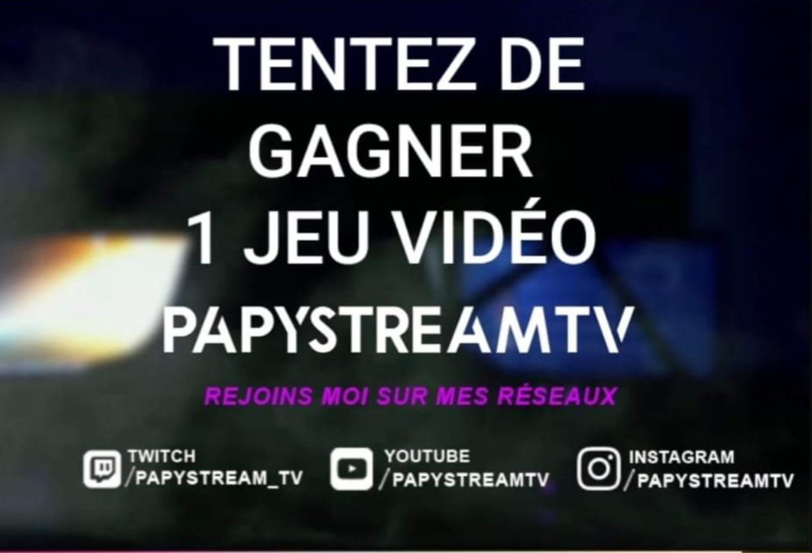 PapyStreamTV's tweet photo. Rendez-vous demain dans la Matinale !!!
🎁 1 Jeu Vidéo à gagner cette semaine !!!
#twitchfr #twitch #Fortnite #papystreamtv #concours #jeuagagner #GIVEAWAY #giveaways #maladie #spondy #spondylolisthesis #spondylarthriteankylosante #maladiechronique #spondy #jeuconcours https://t.co/qlIUZtC2da