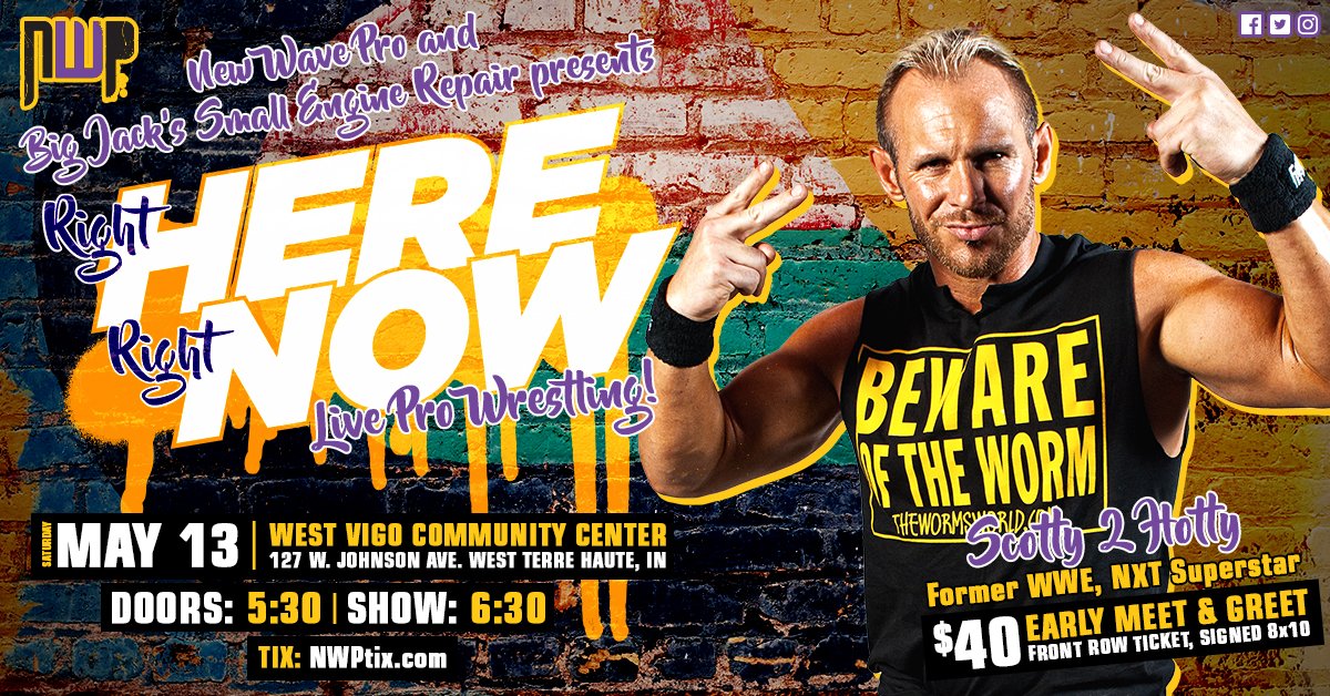Not to beat a dead horse...but we have only 14 front row left.

26 sold today! Front row ticket gets you a VIP meet and greet with Scotty 2 Hotty!

NWPTIX.com