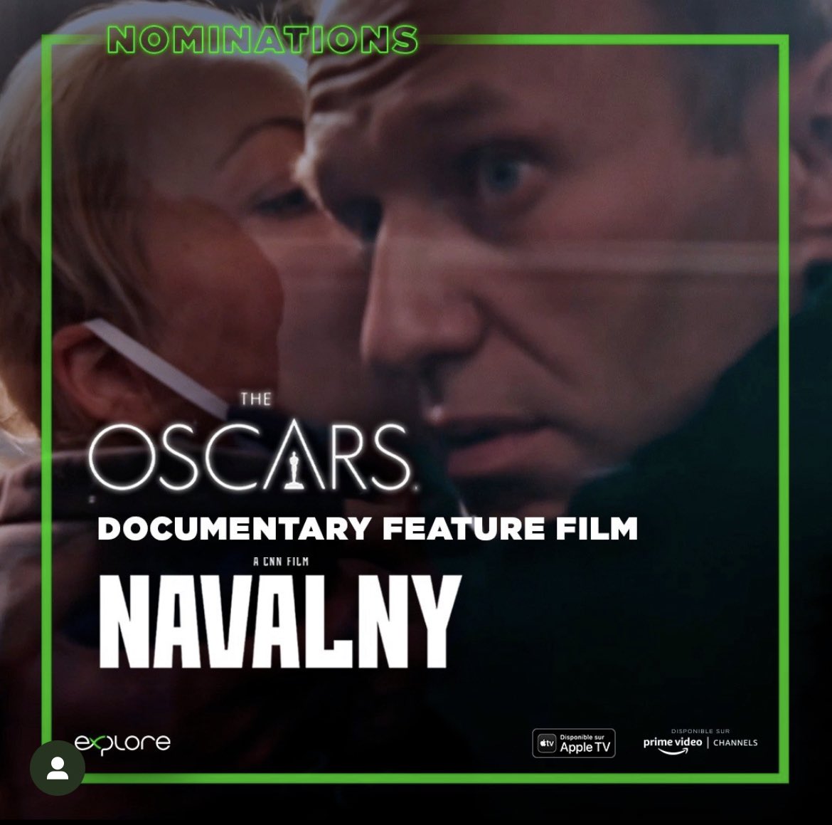 🇺🇸#Oscars95 
#Navalny Le film événement de  <a href="/DanielRoher/">Roher</a> est nominé dans la catégorie « Meilleur film documentaire » par <a href="/TheAcademy/">The Academy</a> 
Un thriller qui offre un accès  sans précédent à l’ennemi public numéro un de Vladimir POUTINE . 
➡️ Exclusivement sur #Explore #SVOD <a href="/MediawanFr/">Mediawan</a>