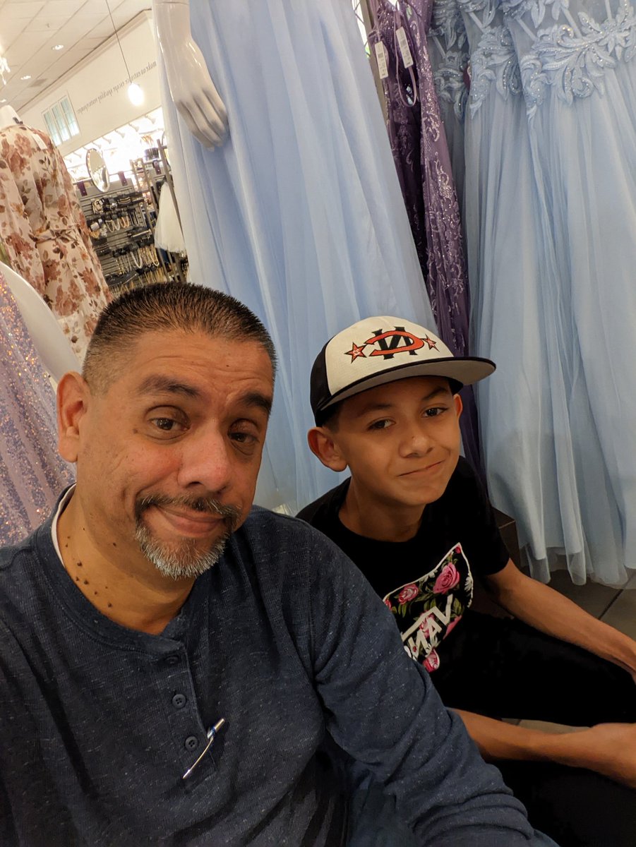 justplaindad's tweet image. That time of year .. prom dress shopping and me and my dude perpetually waiting... #justplaindad #promtime #howmuchisthatdress??