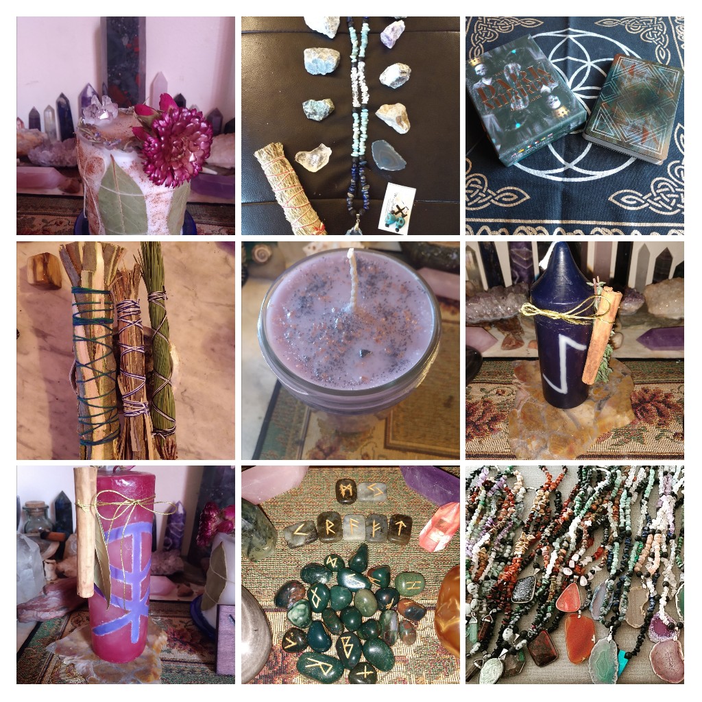 AgateThe's tweet photo. ✨We are The Little Agate Shop. Currently offering: raw and some polished stones/crystals/agates, stone beaded jewelry, runic talismans, candles, spell candles, wiccan kits, smudge kits, festival kits, bath soaks, tarot/oracle/rune readings, balms/salves, body mist and hair oils. https://t.co/5lofQZZ788