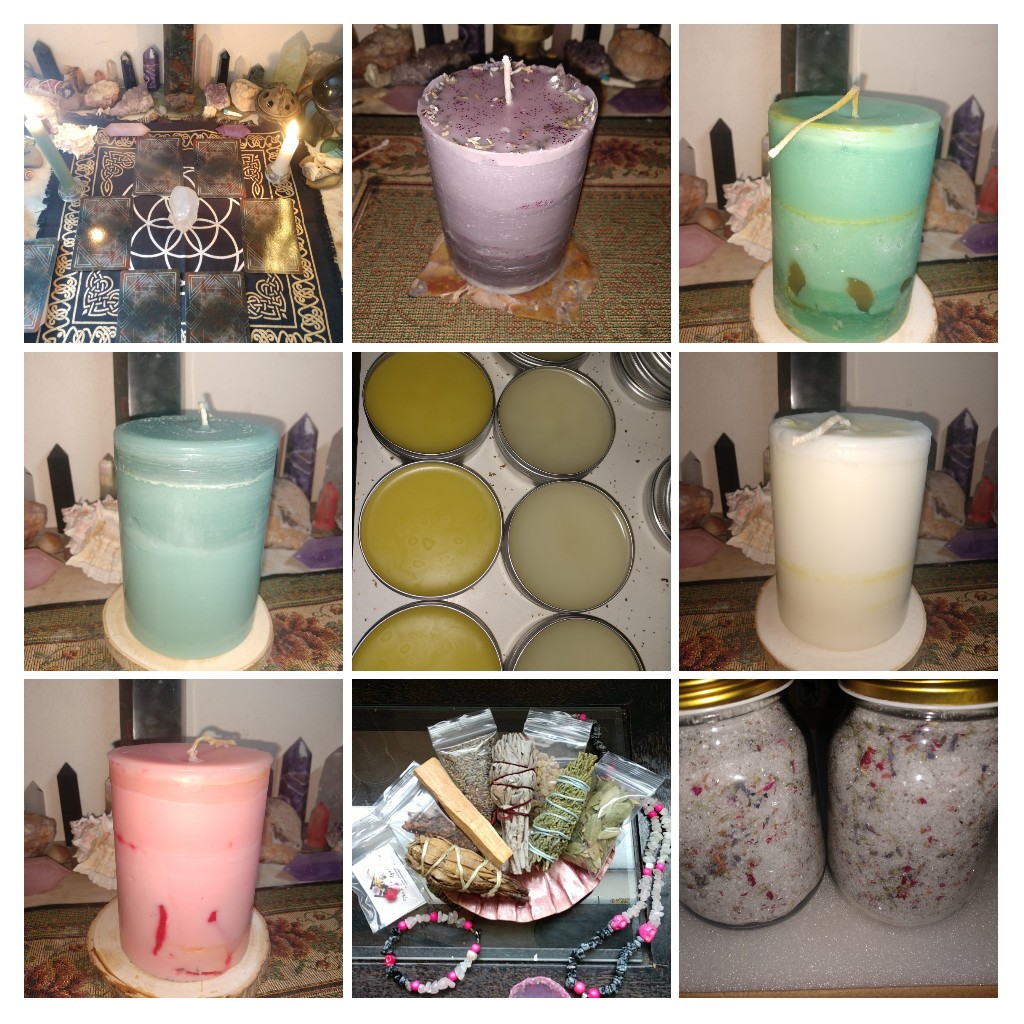 AgateThe's tweet photo. ✨We are The Little Agate Shop. Currently offering: raw and some polished stones/crystals/agates, stone beaded jewelry, runic talismans, candles, spell candles, wiccan kits, smudge kits, festival kits, bath soaks, tarot/oracle/rune readings, balms/salves, body mist and hair oils. https://t.co/5lofQZZ788