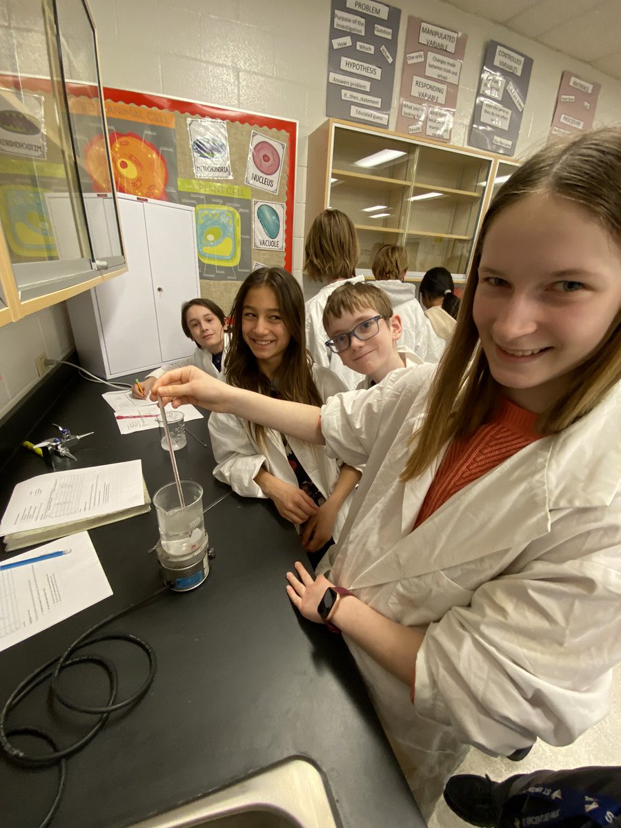 SVDP_CCSD's tweet photo. Grade 7 students some lab work Friday morning.   Science in action!  Discovery! https://t.co/tPSBWH9DFh