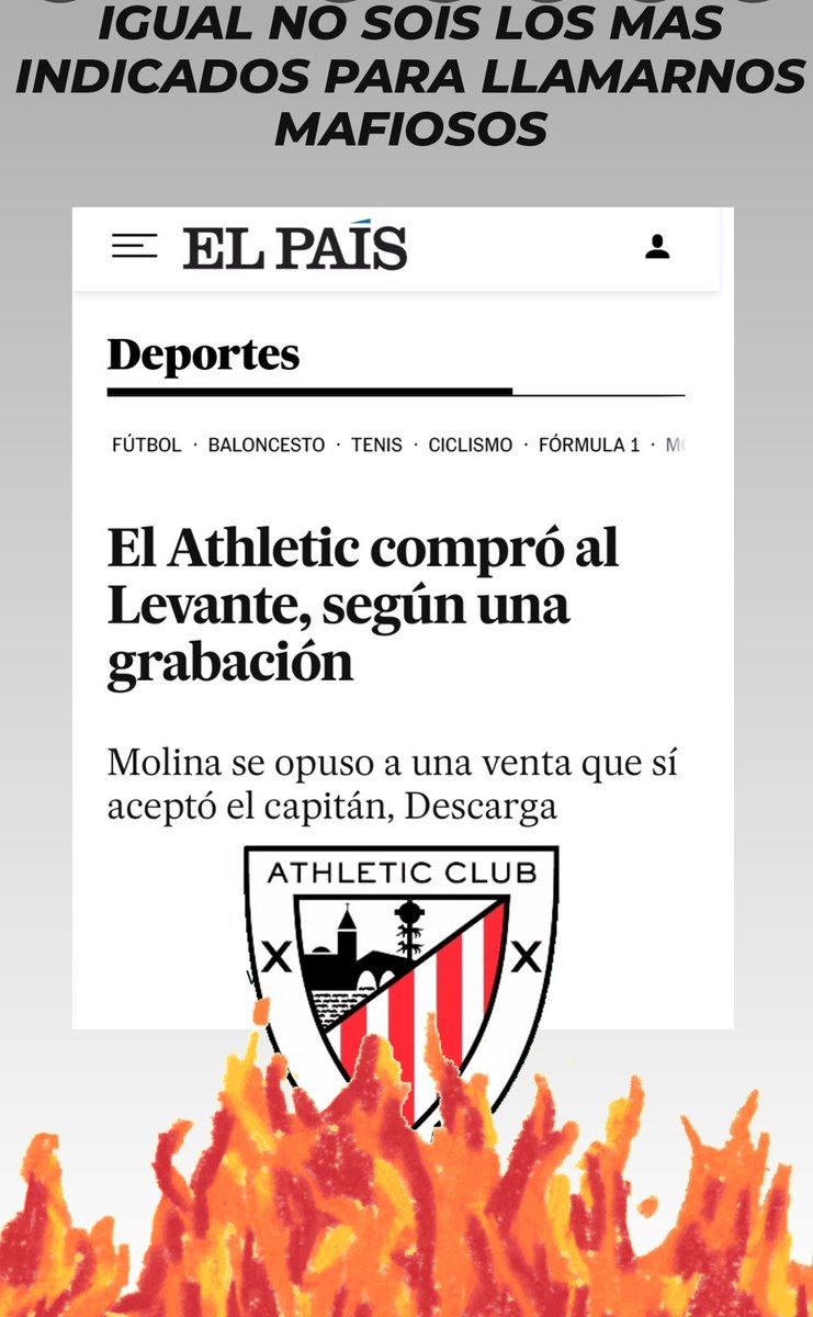 AdrianLucasMJ's tweet image. Van a hablar los k mas tienen k CALLAR!!! 🖕🖕🖕 @AthleticClub 🖕🖕🖕 
#putoathletic #mafiosos #llorones
