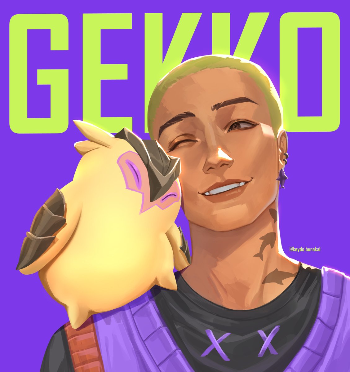 KeydoBurakai's tweet photo. πI love Gekko's style! It was great drawing himπ
@PlayVALORANT
.
.
.
.
.
.
#Gekko #wingmang #VALORANTfanart #ValorantArt #VALORANTει #playvalorant #videogames #fanart #LeagueOfLegendsFanArt #animeartist #digitalartist #ArtistOnTwitter #gamers #Opencommissions https://t.co/KmMtydREZB