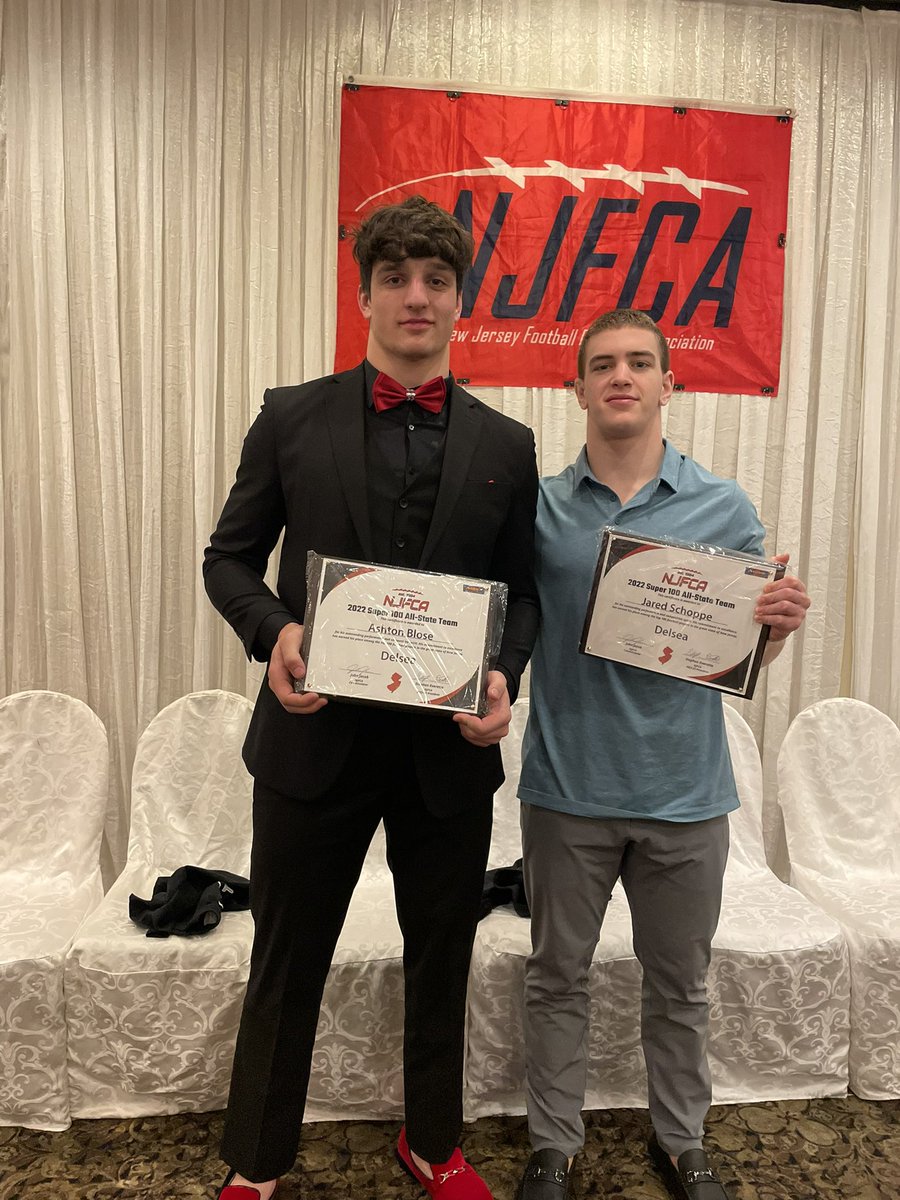 Congratulations to Delsea’s NJFCA Super 100 Recipients, Ashton Blose and Jared Schoppe! Well deserved fellas!
